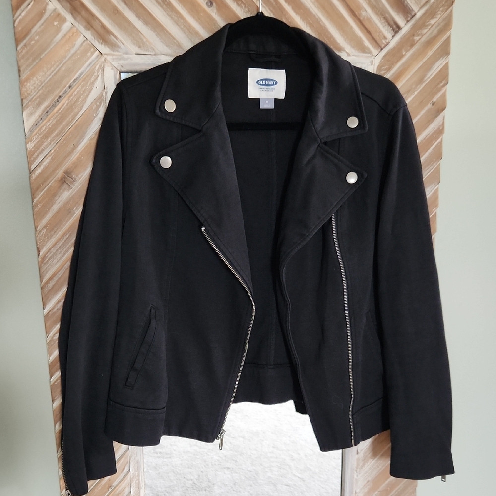 Old Navy Black Jacket with Silver Details